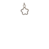 Silver cut-out Flower Charm image 0