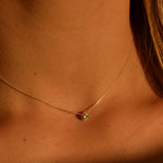 Round Pendant Silver Necklace image 1