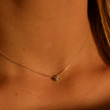 Round Pendant Silver Necklace image 1