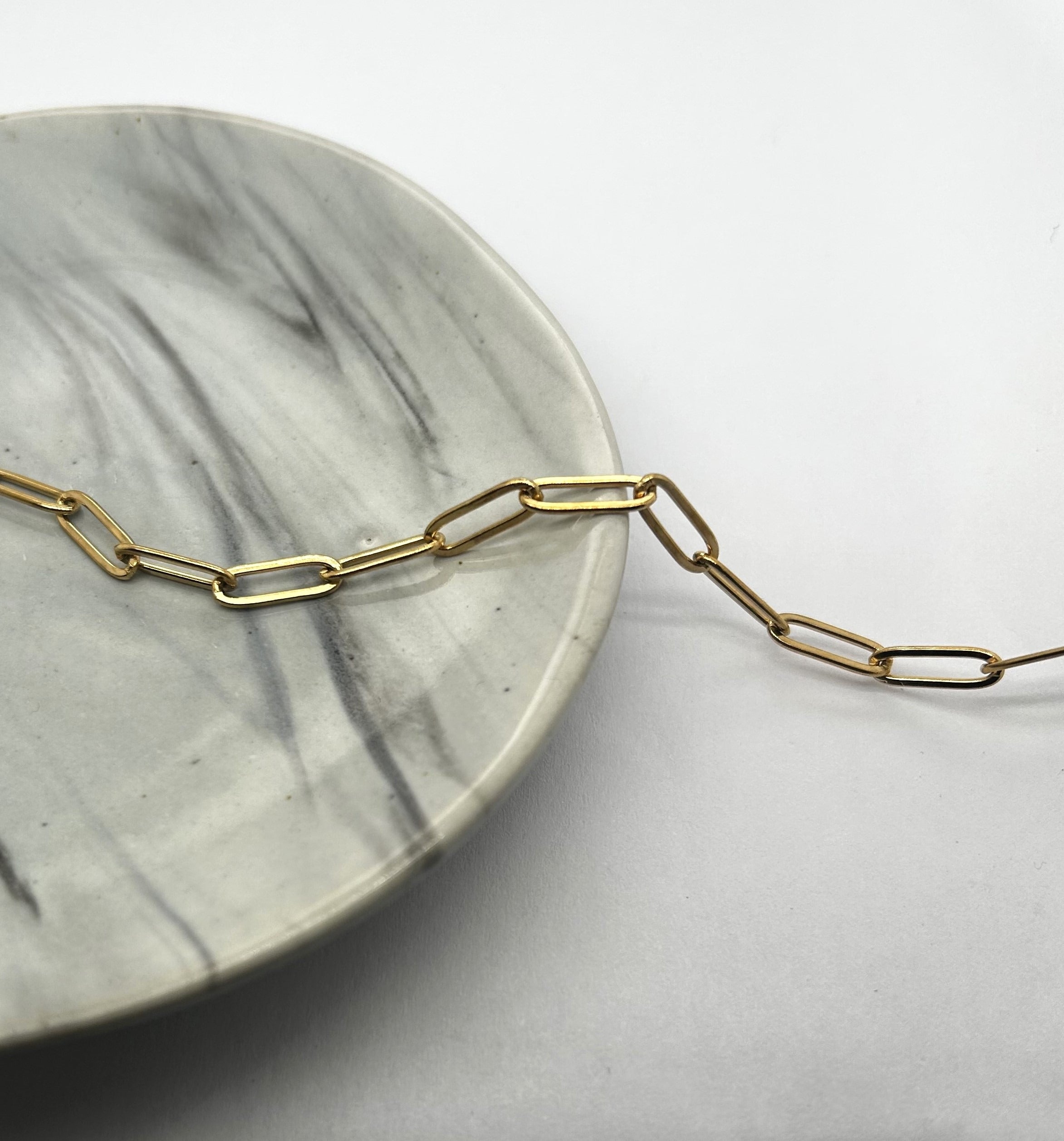 Gold Paperclip Necklace image 0