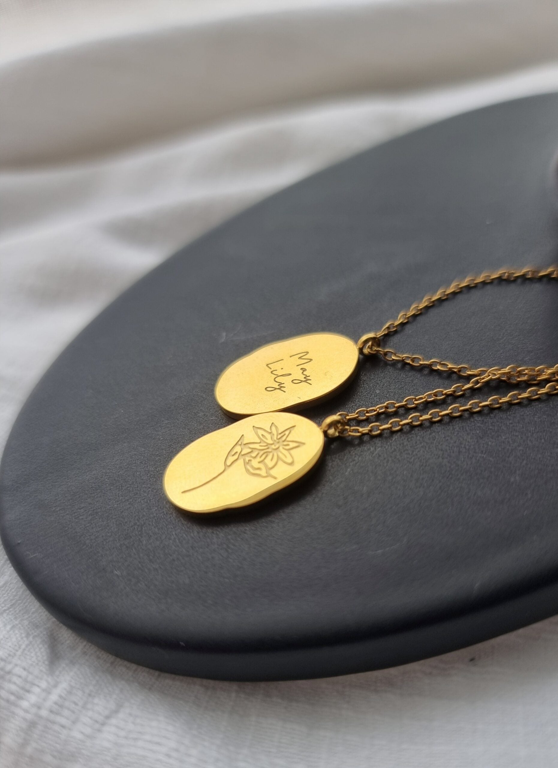 Birth Month and Flower Necklace - May image