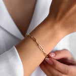 The Paper Clip Gold Bracelet image 1