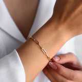 The Paper Clip Gold Bracelet image 1