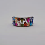 Chunky Silver Rainbow Ring image 0
