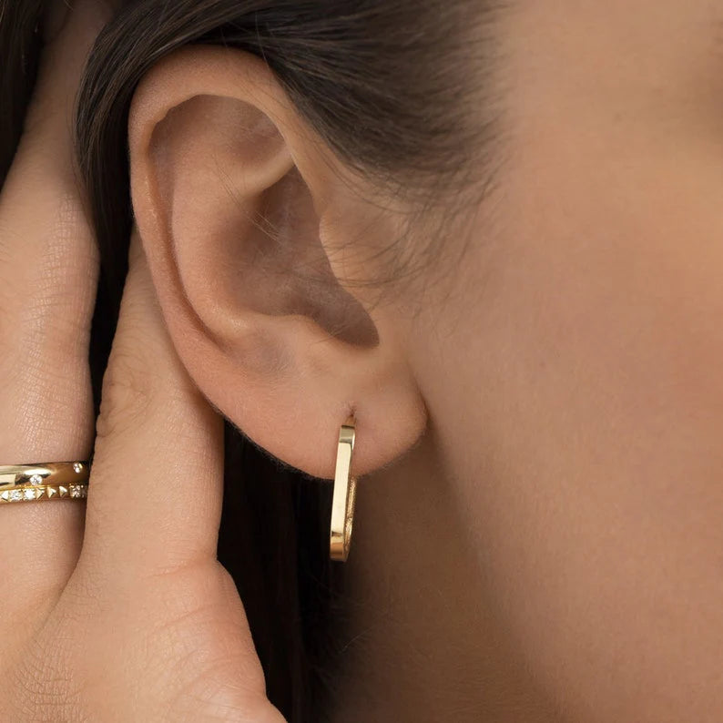 The True hoop Gold Earrings image 0