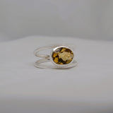 Oval Natural Stone Ring - Citrine, P image
