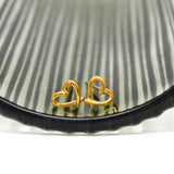 Gold Cut-out Heart Studs image 0