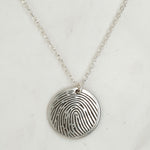 Fingerprint, Name, and Date Necklace image 0