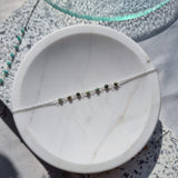 Beaded Sterling Silver Bracelet - Turquoise image