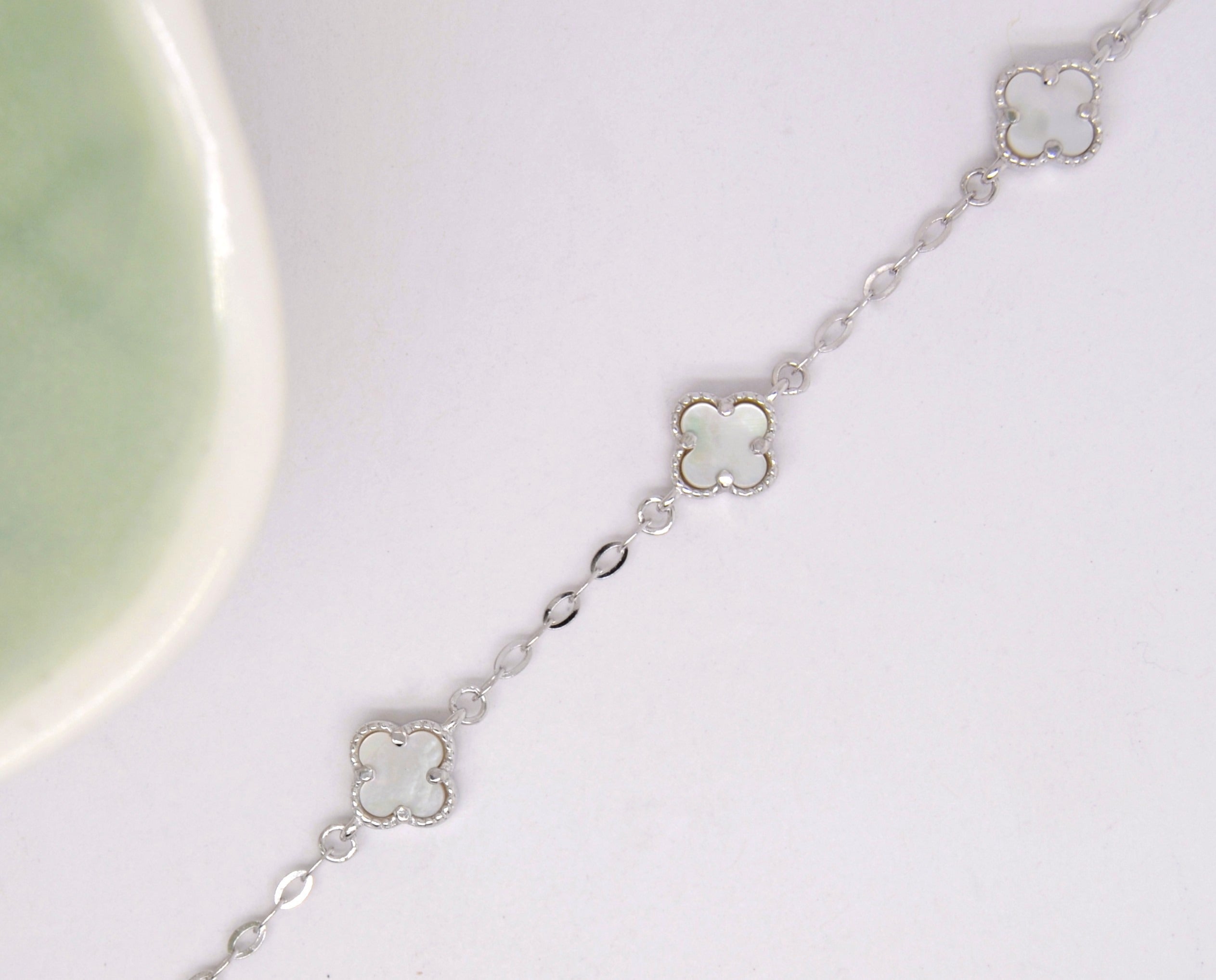 White Clover Bracelet image 0