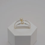 Tiny Silver Pearl Ring image 1