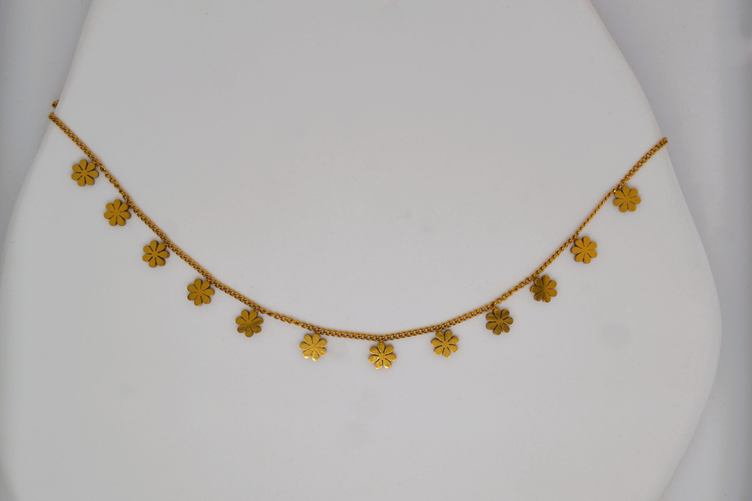 Small Flower Gold Necklace image 0