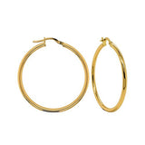 Gold Hoop Earrings 30mm image 1