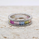 Trinity Color Baguette Ring image 0