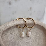 Pearl Stainless Steel Hoops image 0