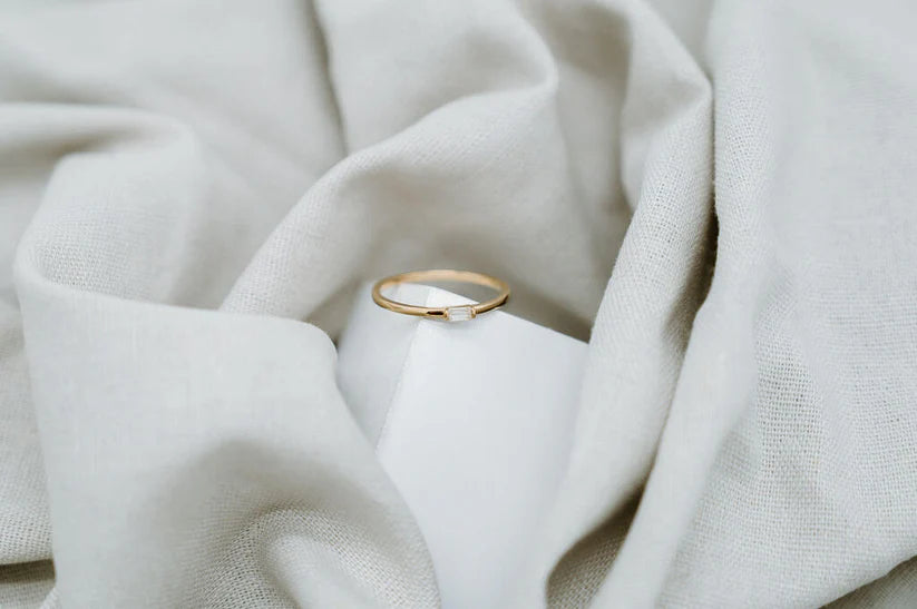 The Baby Baguette Moissanite Ring image 0