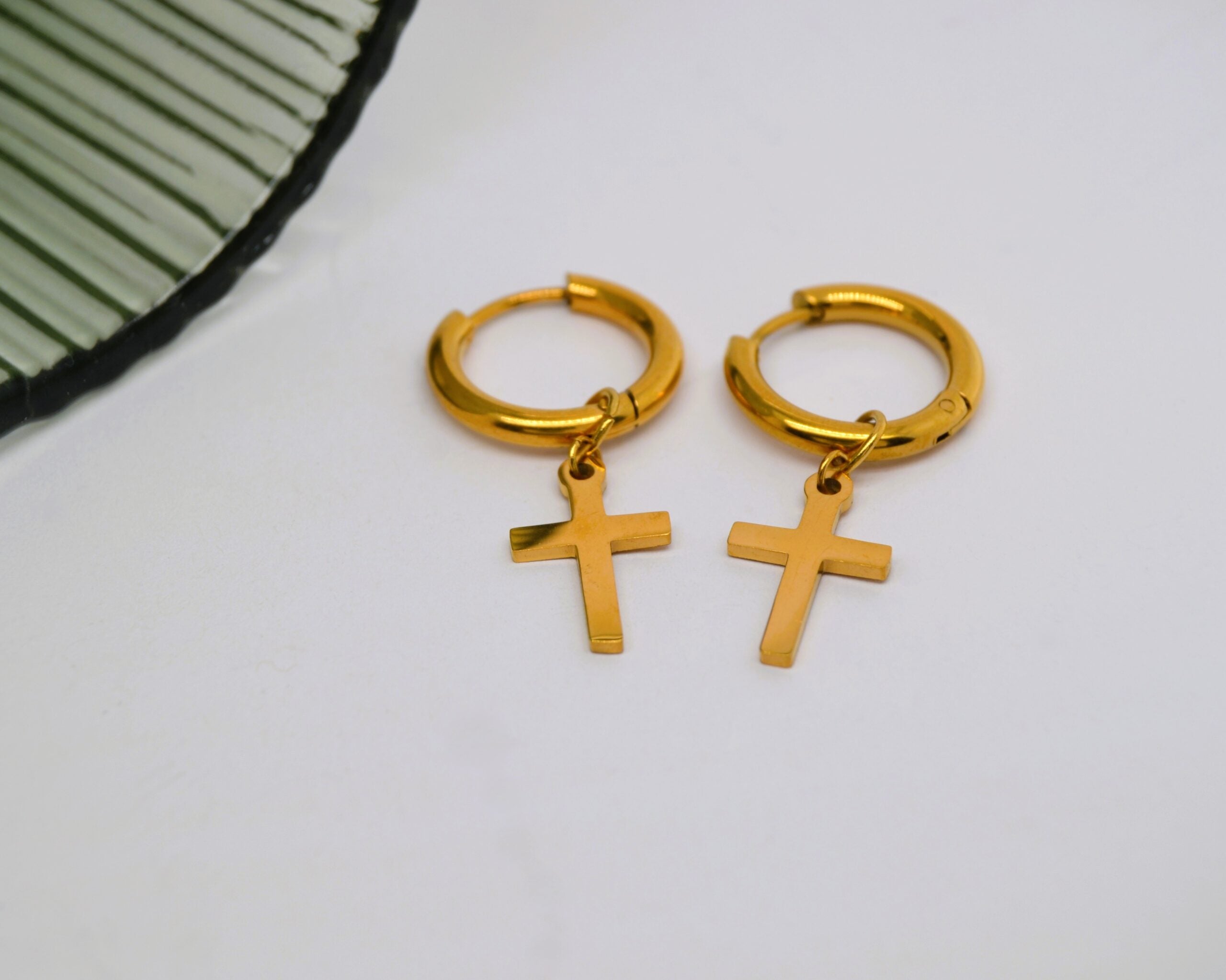 Gold Cross Huggies image 0