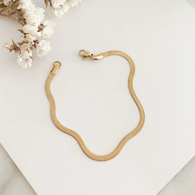 The Herringbone Gold Bracelet image 2