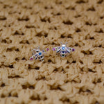 Silver Color Bee Studs image 0