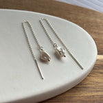 Thread Through Pearl Earring image 1