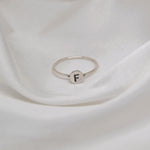 Tiny Silver Initial Rings image 0