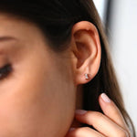 The Stud Baguette Moissanite Earrings image 1