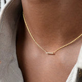 The Dainty Bar Moissanite Necklace image 1