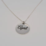 Silver Birth Month and Flower Necklace image 1
