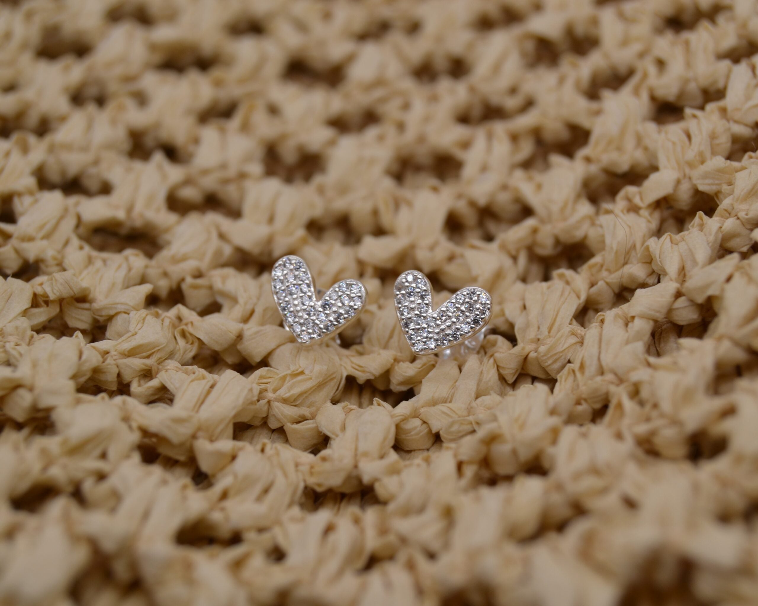 Bling Heart Studs image 0