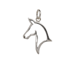 Silver Horse Head Charm image 0