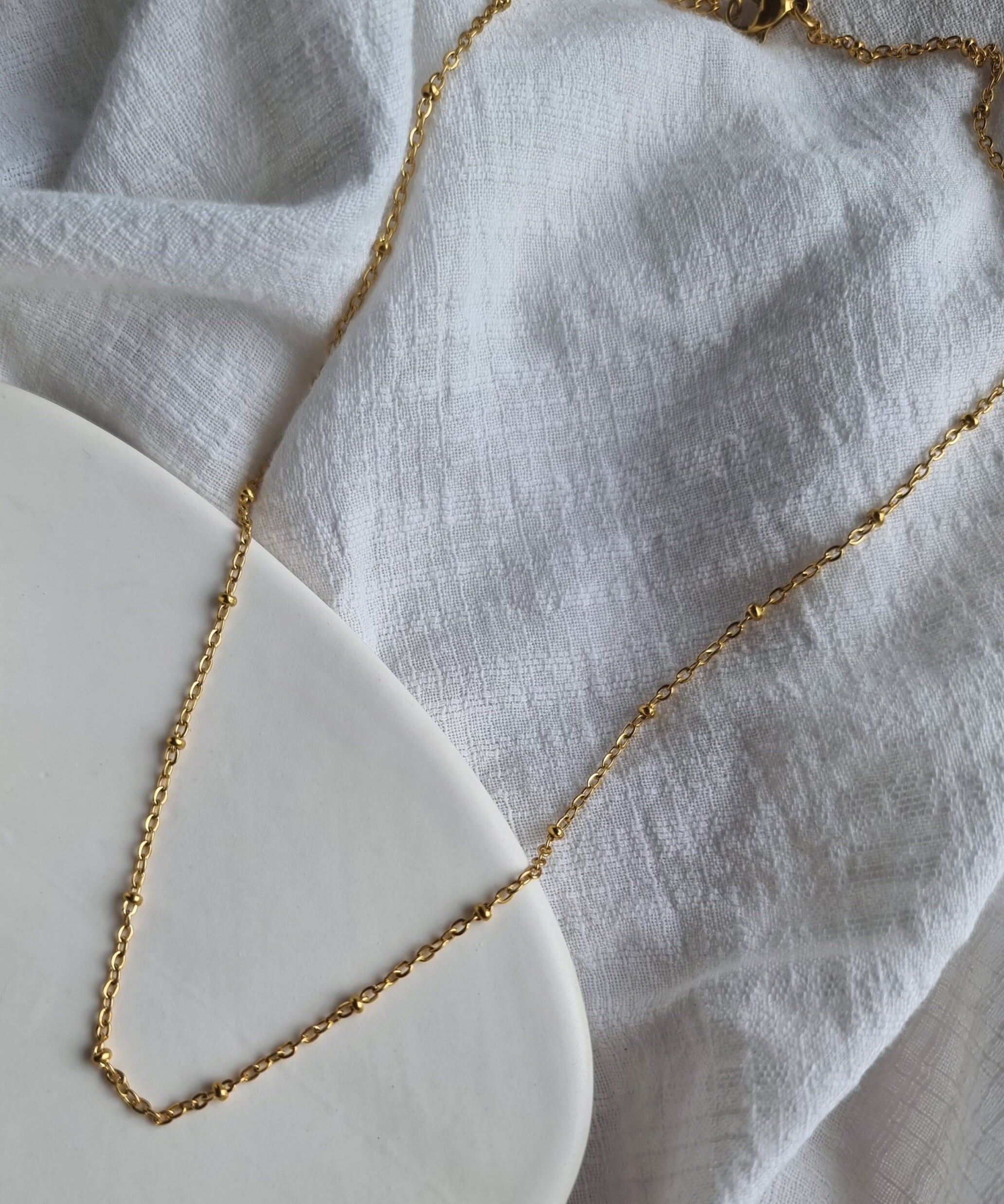Waterproof Dot Gold Chain image 0