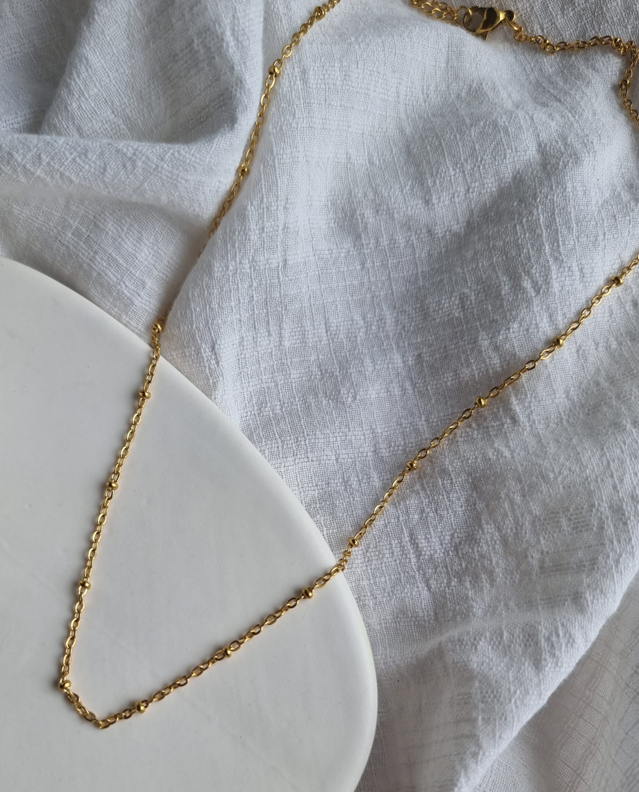 Waterproof Dot Gold Chain image 0