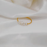 Pearly Gold Plated Ring image 0