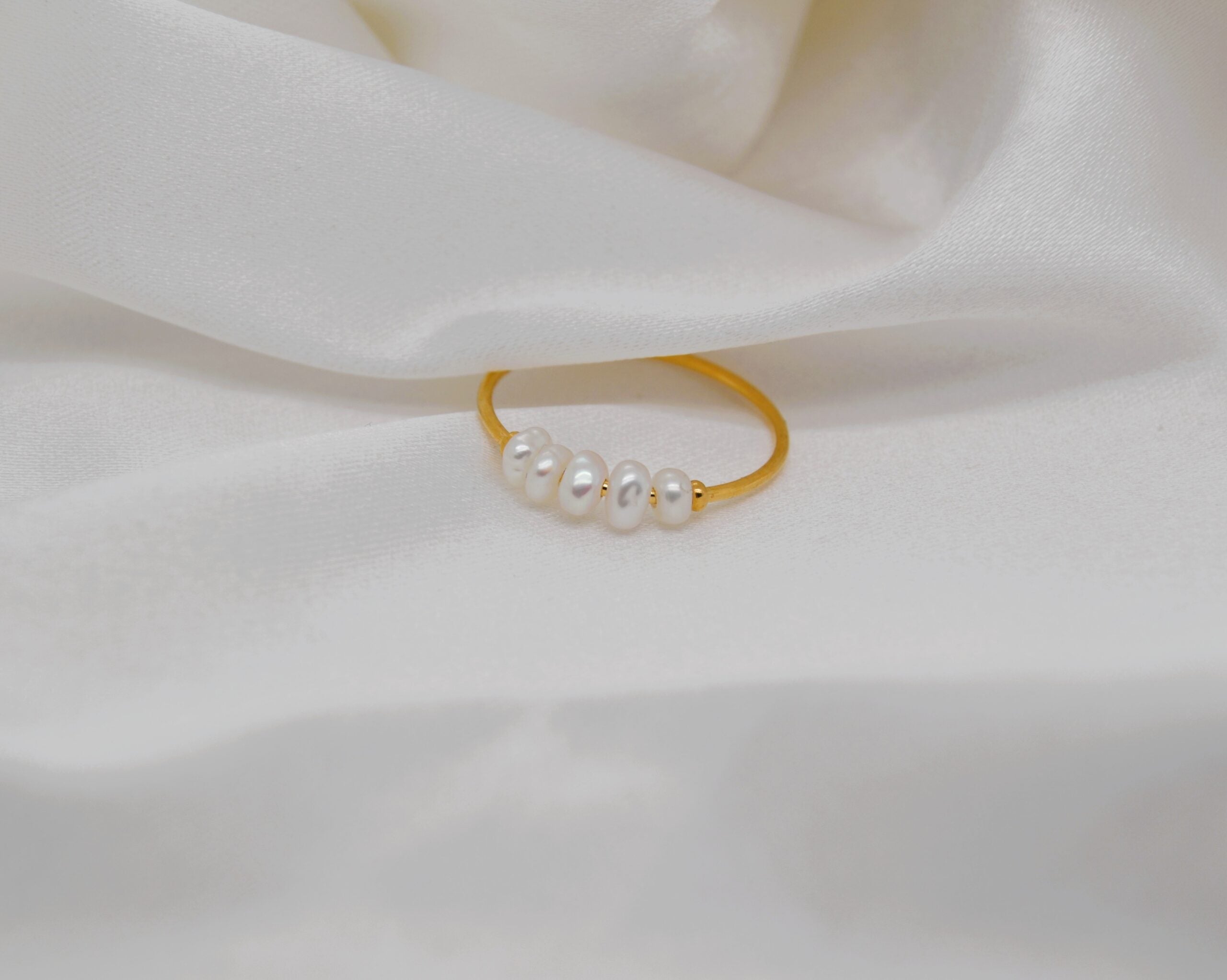 Pearly Gold Plated Ring image 0