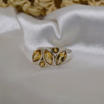 Fleur Silver Ring - Citrine image
