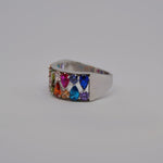 Chunky Silver Rainbow Ring image 1