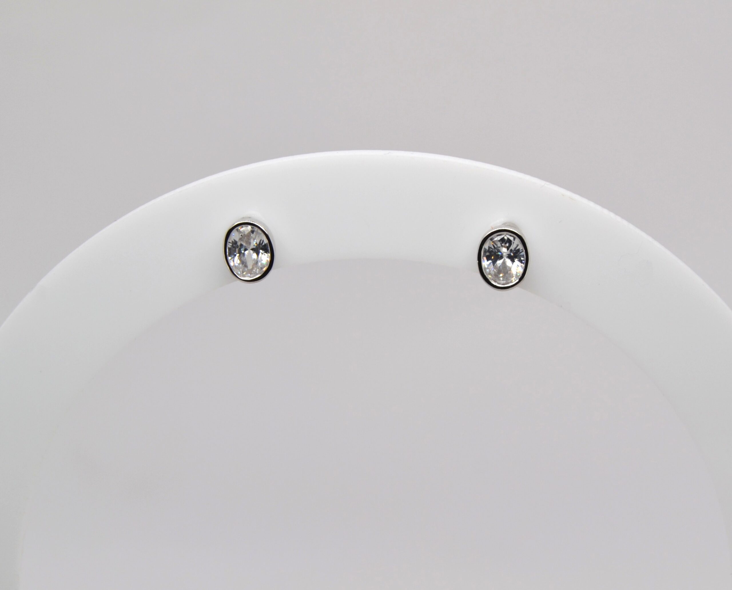 Bezel Oval Studs image 0