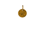 Textured Gold Disk Charm image 0