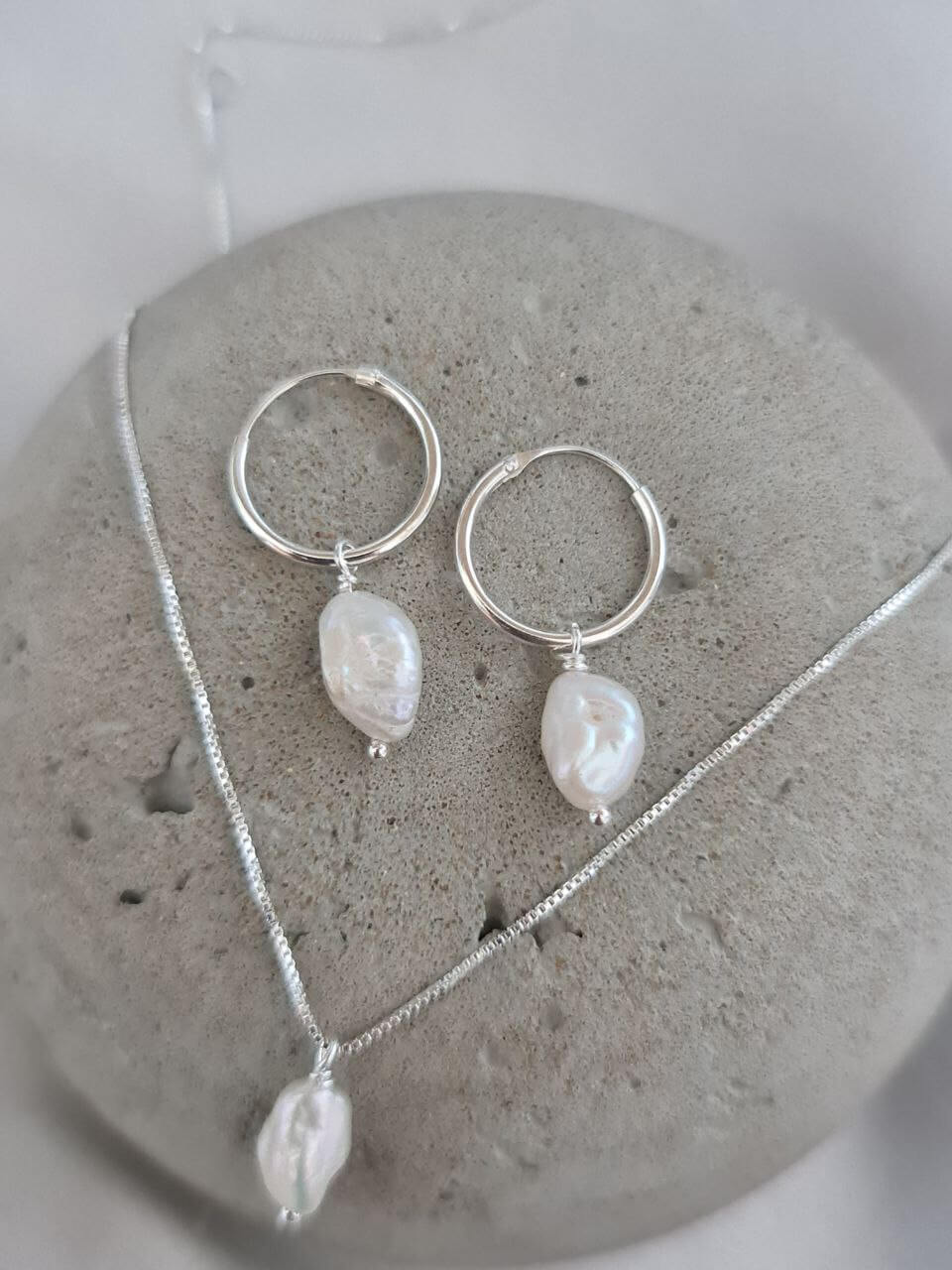 Long Pearl Earrings image 1