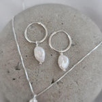 Long Pearl Earrings image 1