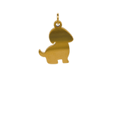 Gold Engravable Dog Charm image 0