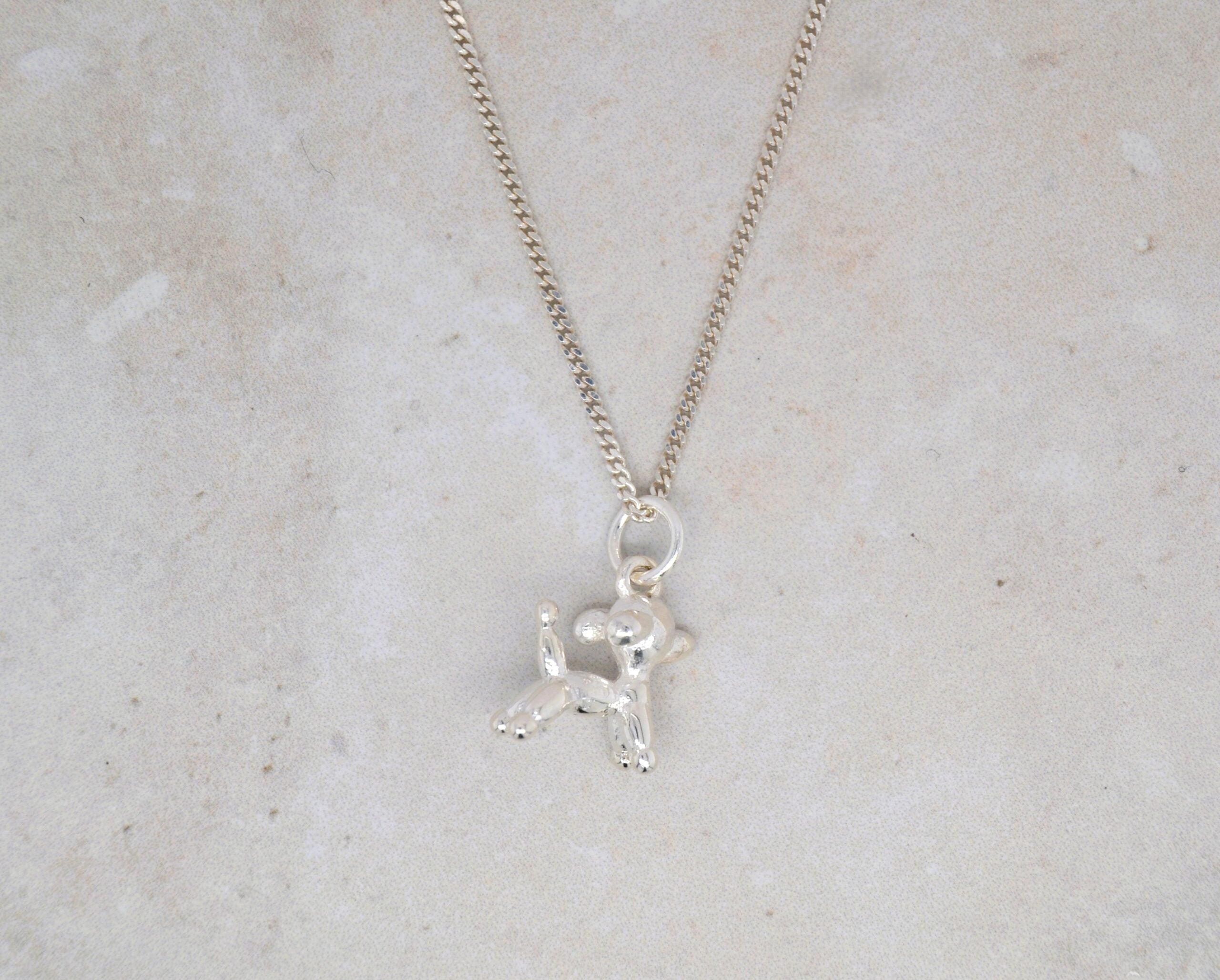 Balloon Dog Silver Necklace image 0