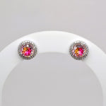 Gianna Silver Studs - Pink image