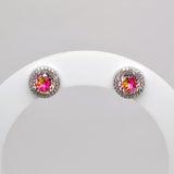Gianna Silver Studs - Pink image
