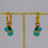 Gold Color Bead Earrings image 1