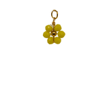 Yellow Beaded Flower Charm image 0