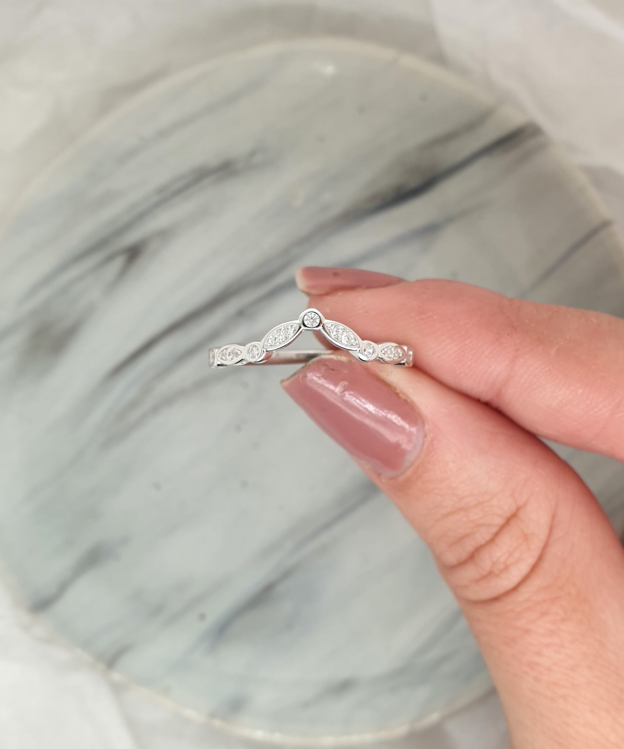 Silver Lucy Wishbone Ring image 0