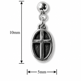 Oval Cross Pendant