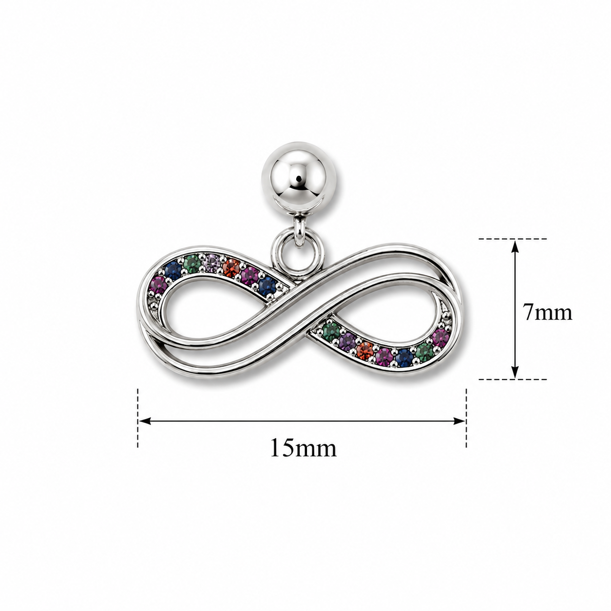 Rainbow Infinity Charm