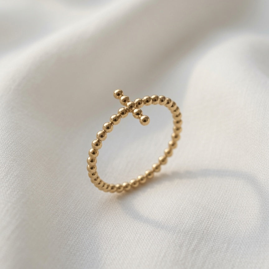 Dotted Cross Ring